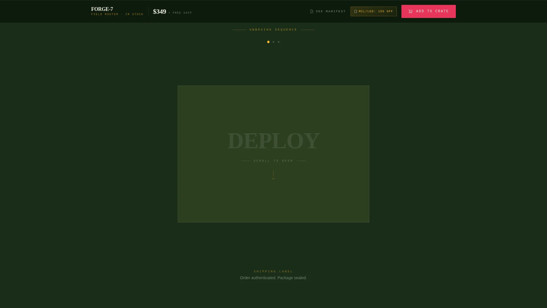 Veteran-Owned Tech Startup Landing Page Template