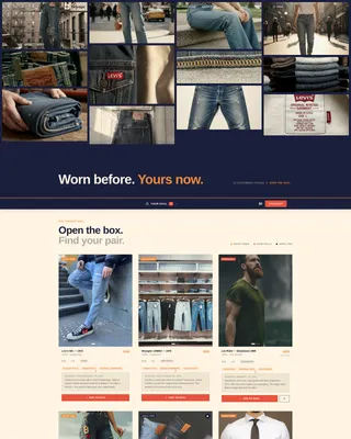 Retro Vintage Denim Store Landing Page Template
