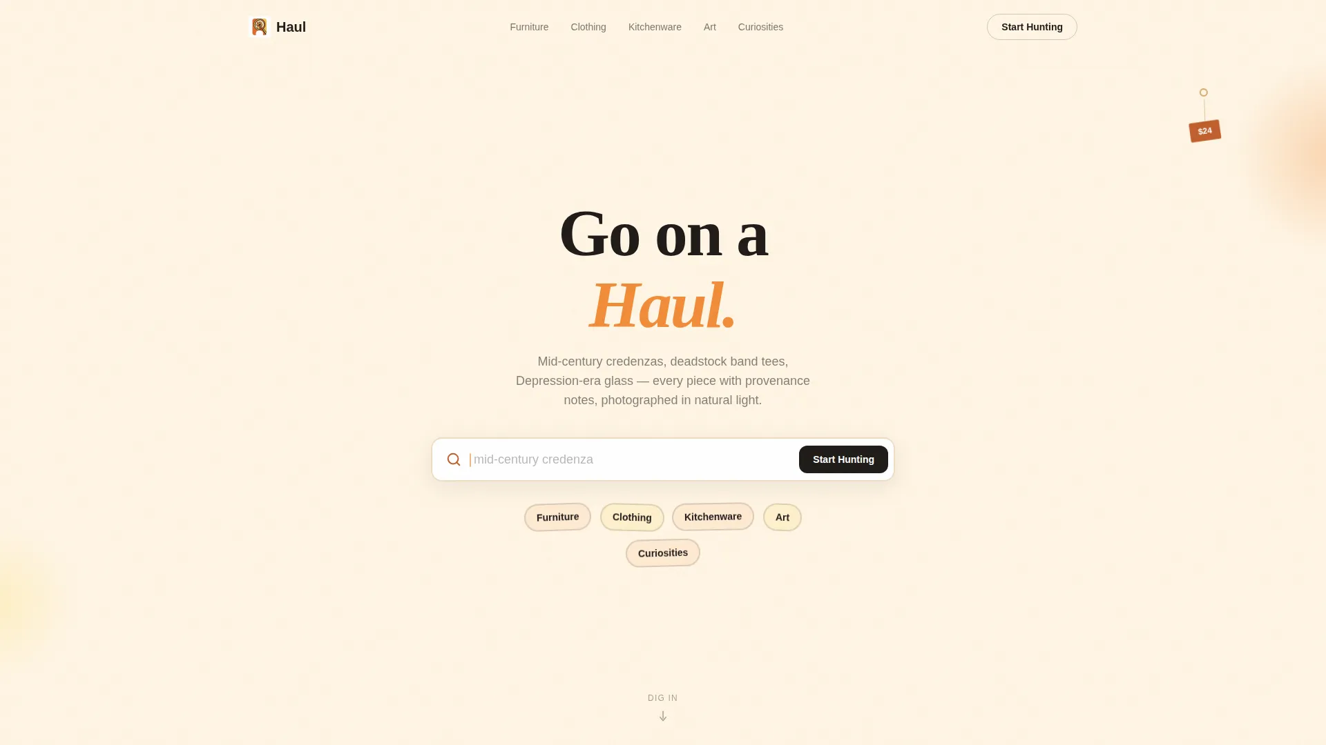 Vibrant Vintage Marketplace Landing Page Template