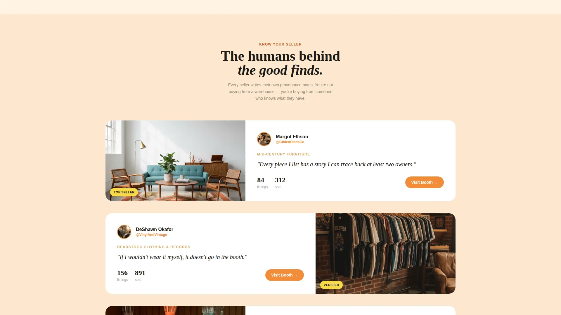 Vibrant Vintage Marketplace Landing Page Template