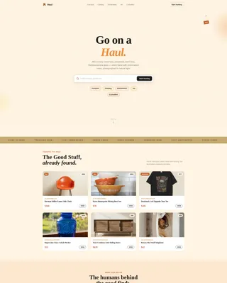Vibrant Vintage Marketplace Landing Page Template