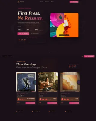 Neo-Retro Vinyl Shop Landing Page Template