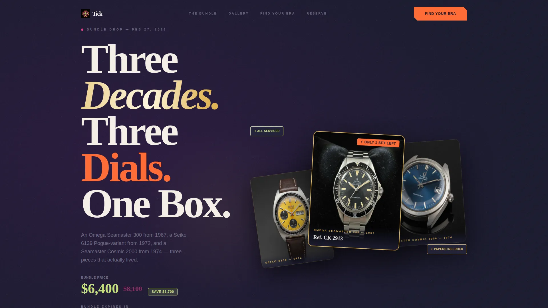 Premium Vintage Watch Landing Page Template
