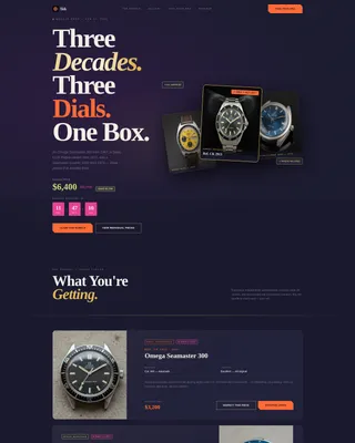 Premium Vintage Watch Landing Page Template