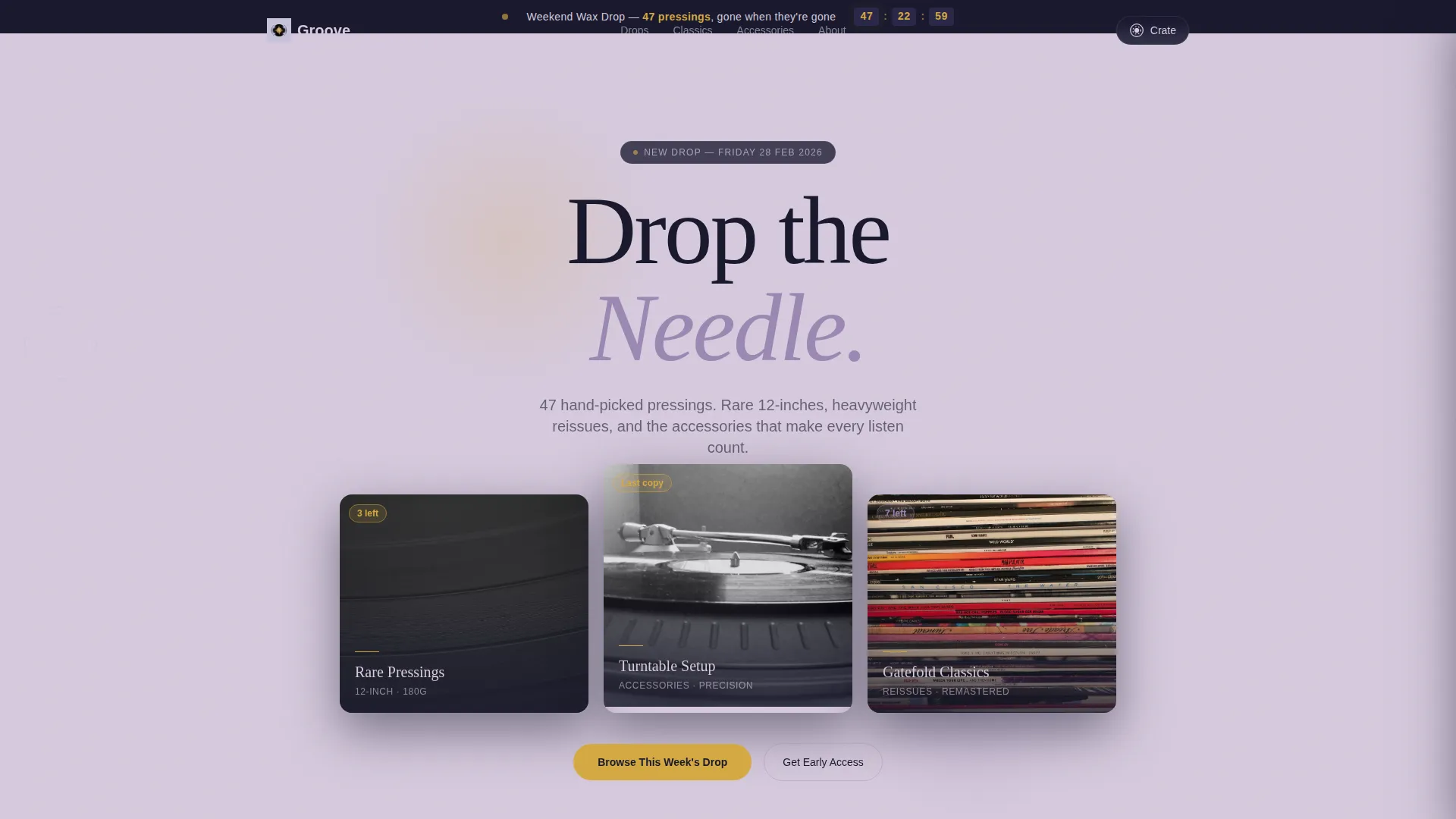 Vinyl Records & Turntable Accessories Landing Page