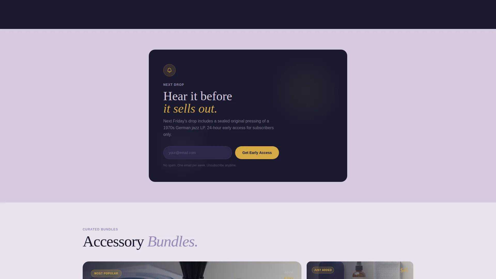 Vinyl Records & Turntable Accessories Landing Page