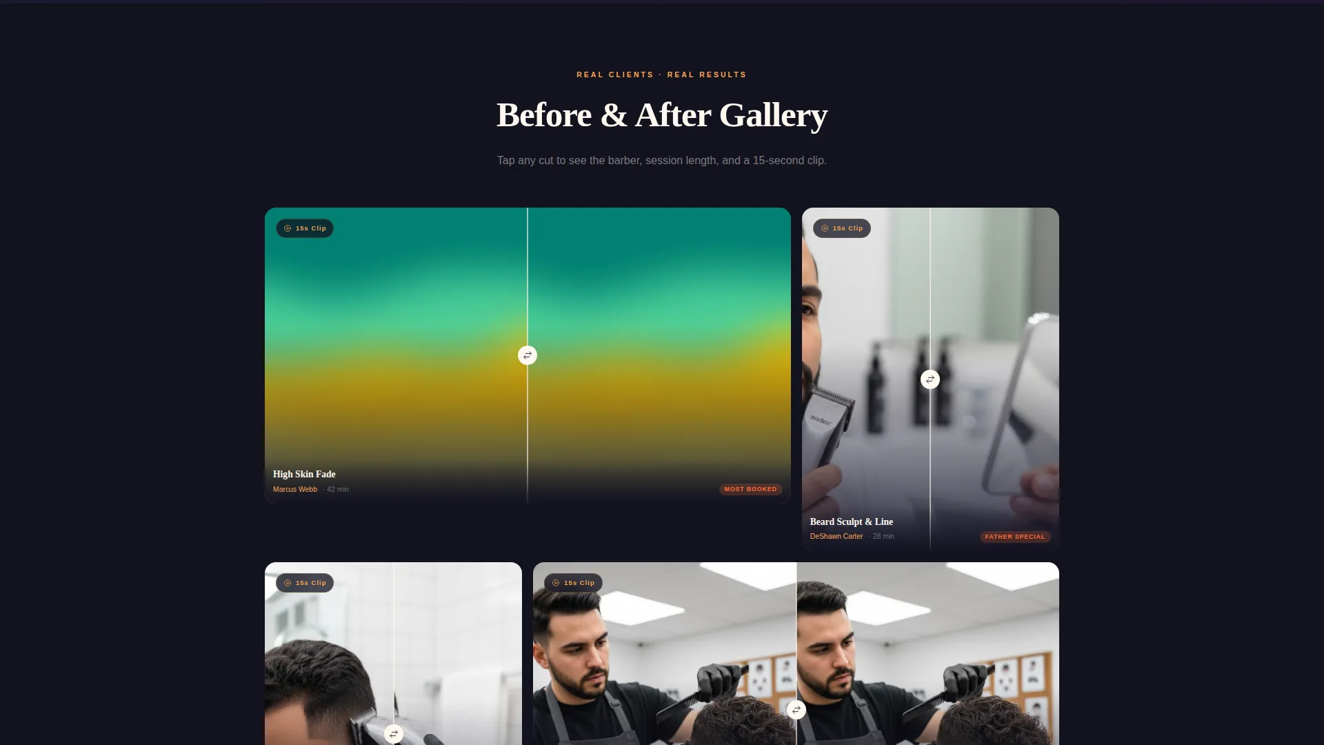 Urgent Virtual Barbershop Landing Page Template