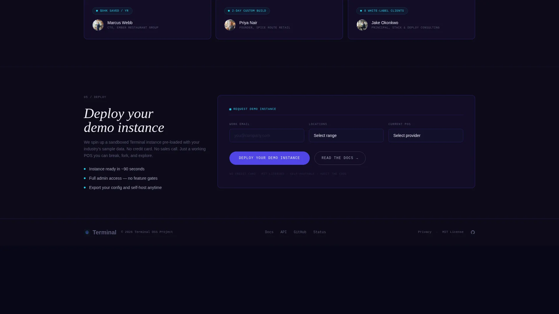 Intelligent Point-of-Sale Landing Page Template