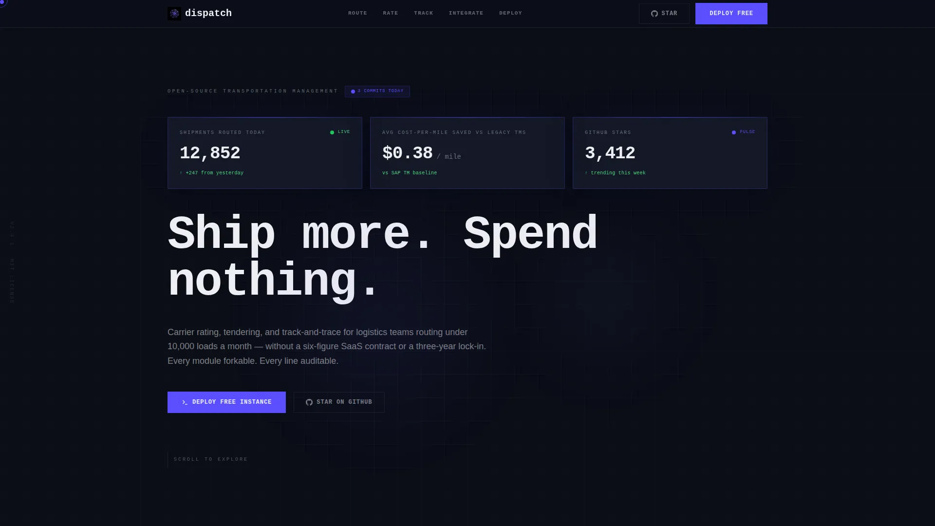 Intelligent Transportation Management Landing Page Template