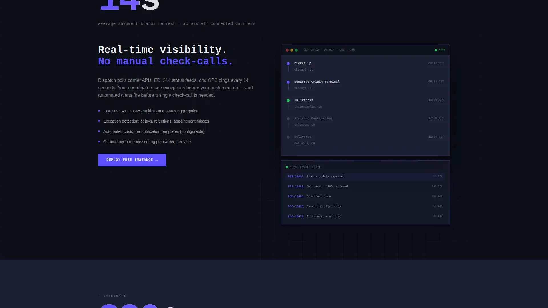 Intelligent Transportation Management Landing Page Template