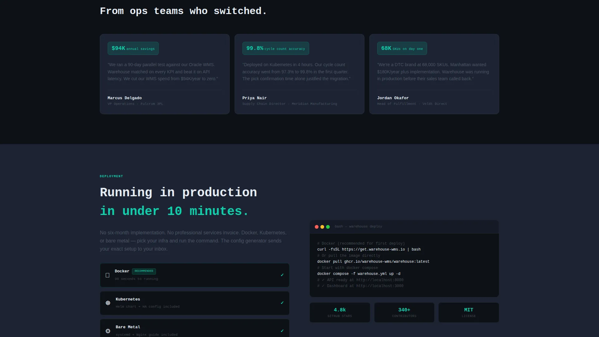 Smart Warehouse Management Landing Page Template