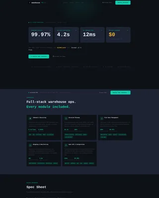 Smart Warehouse Management Landing Page Template