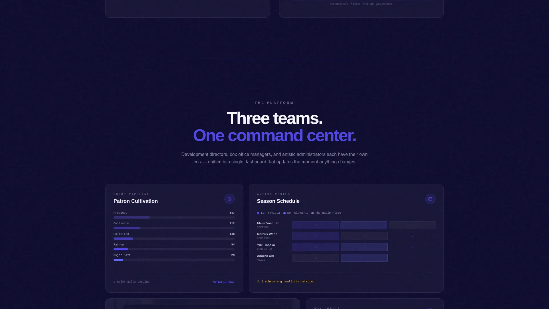 Opera Vertical SaaS Booking Website Template