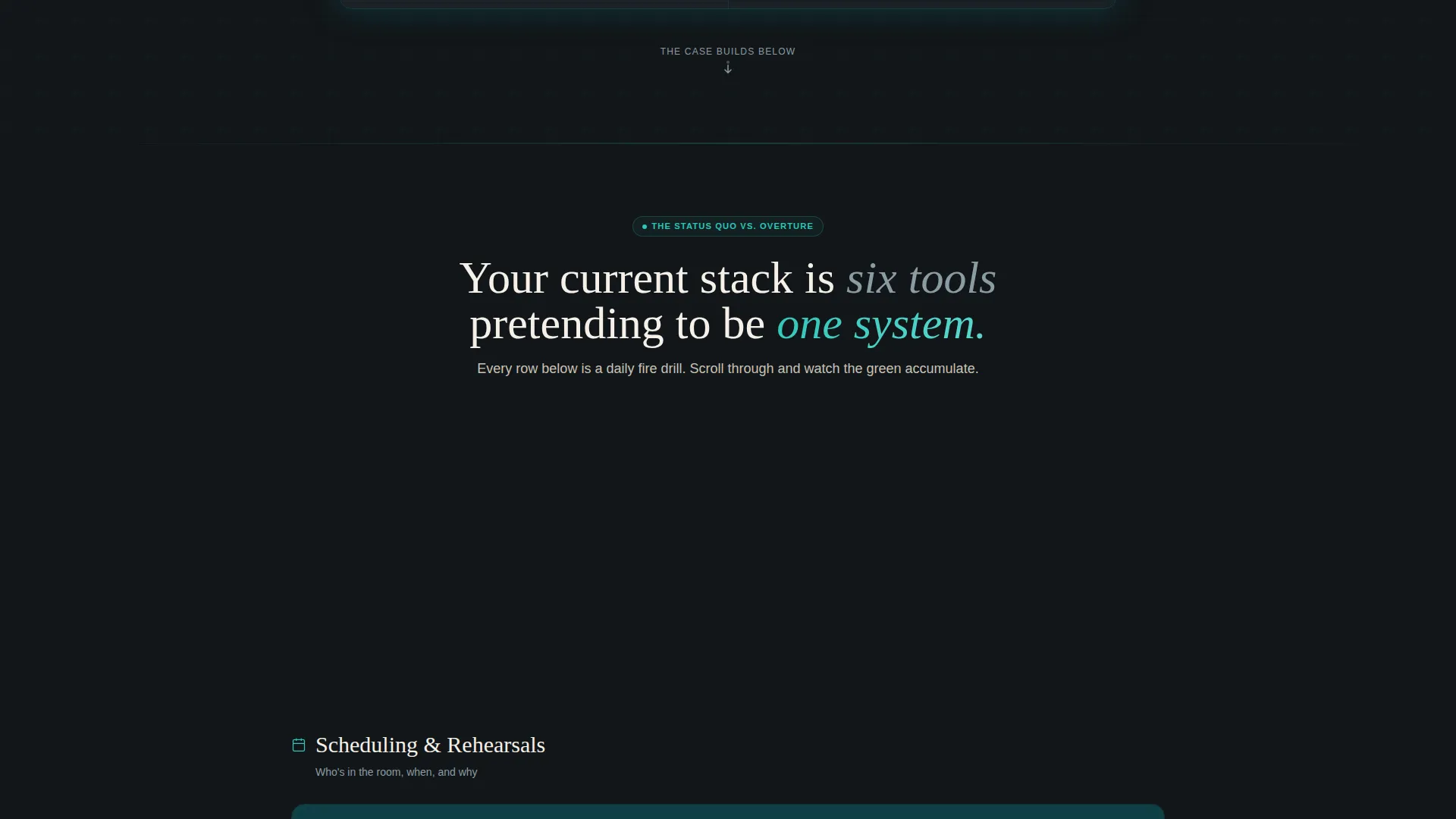Opera Management Software Comparison Landing Page