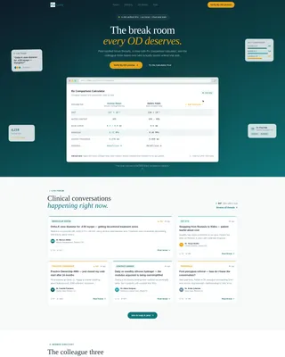 Optometry Community Forum Landing Page Template