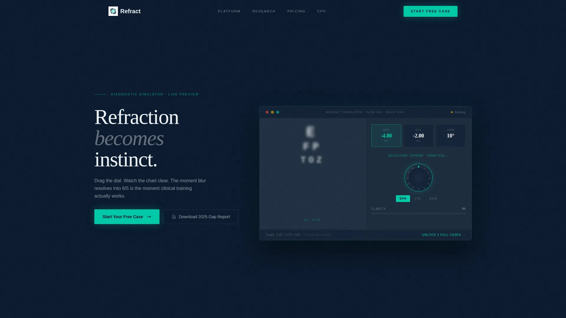 Course Landing Page Template, Refract