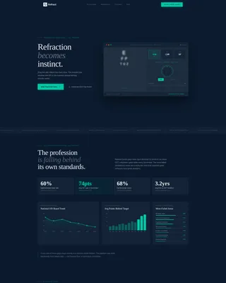 Course Landing Page Template, Refract