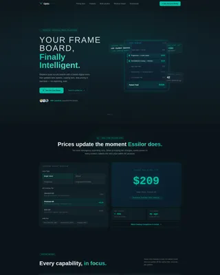 Optometry Digital Menu Landing Page Template