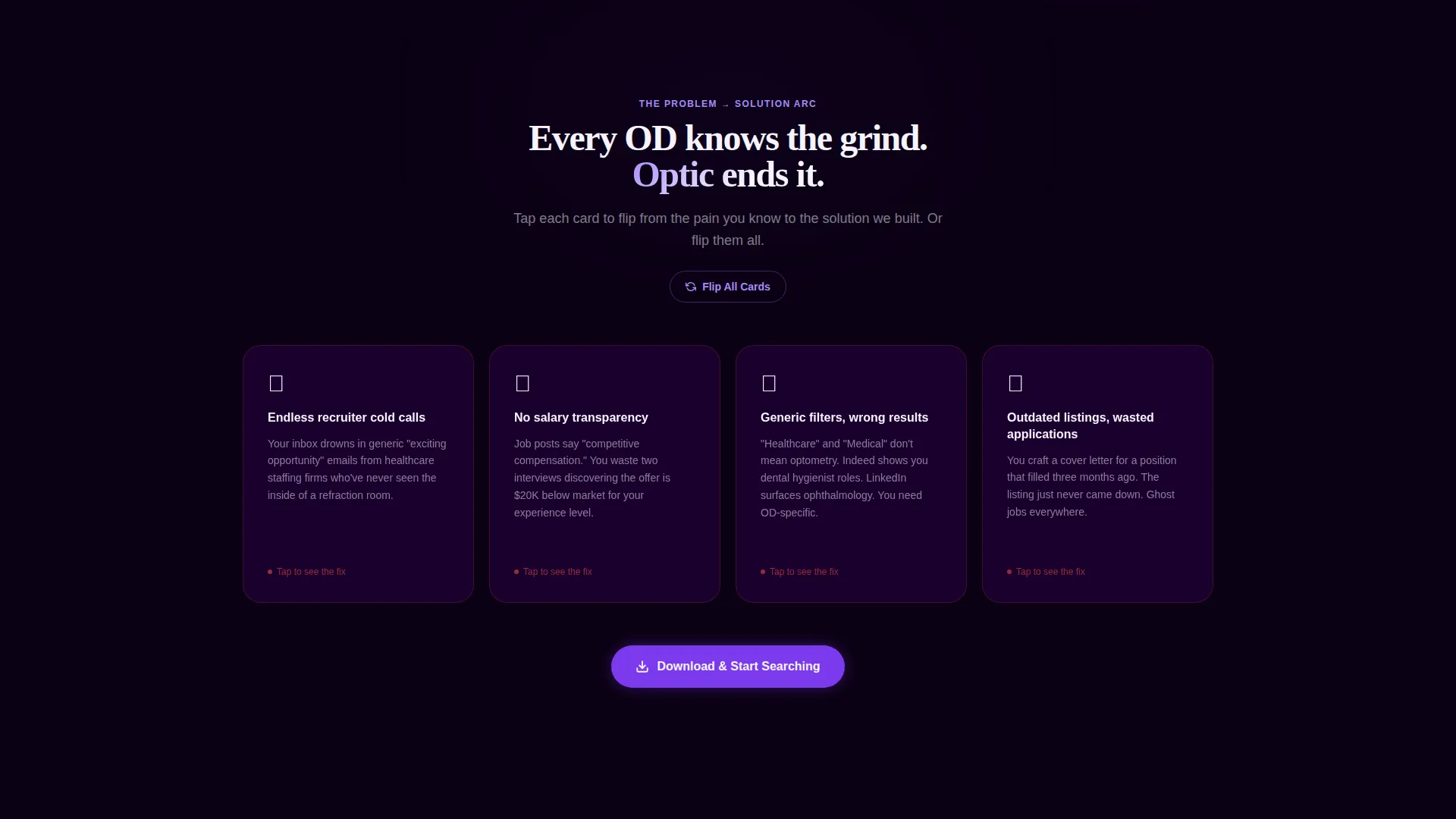 Optometry Job Board Landing Page Template