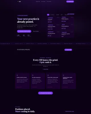 Optometry Job Board Landing Page Template