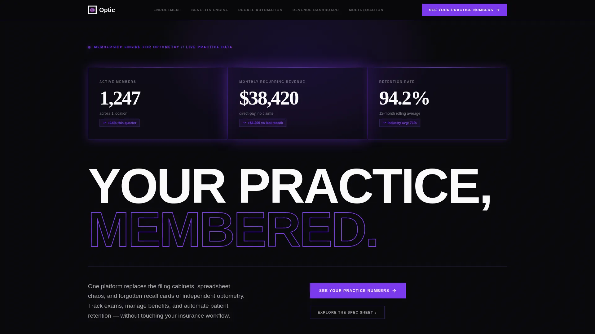 Certified Optometry Software Professional Website Template