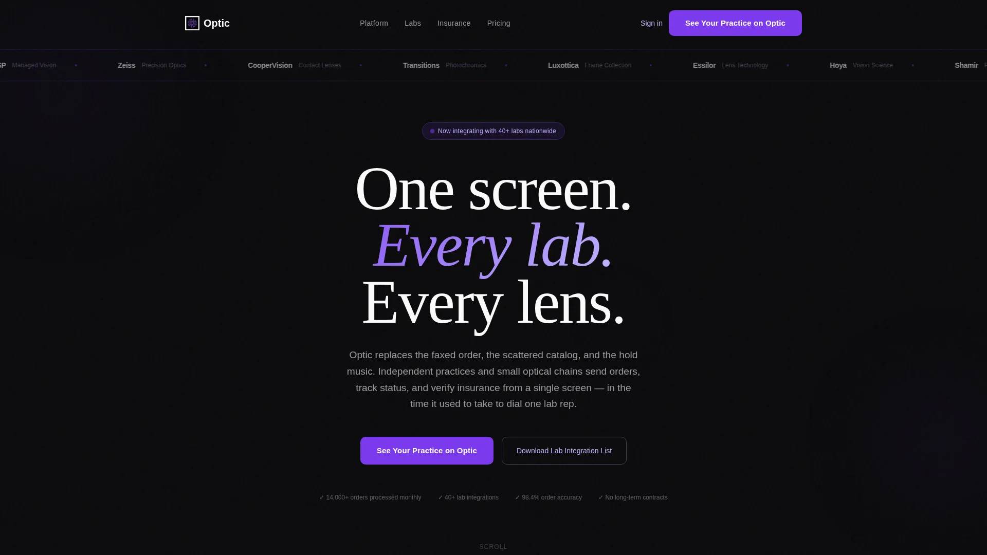 Specialist Optometry Software Portfolio & Case Study Website Template