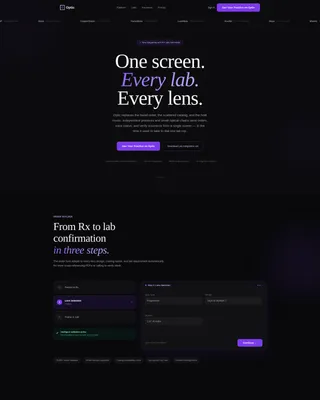Specialist Optometry Software Portfolio & Case Study Website Template