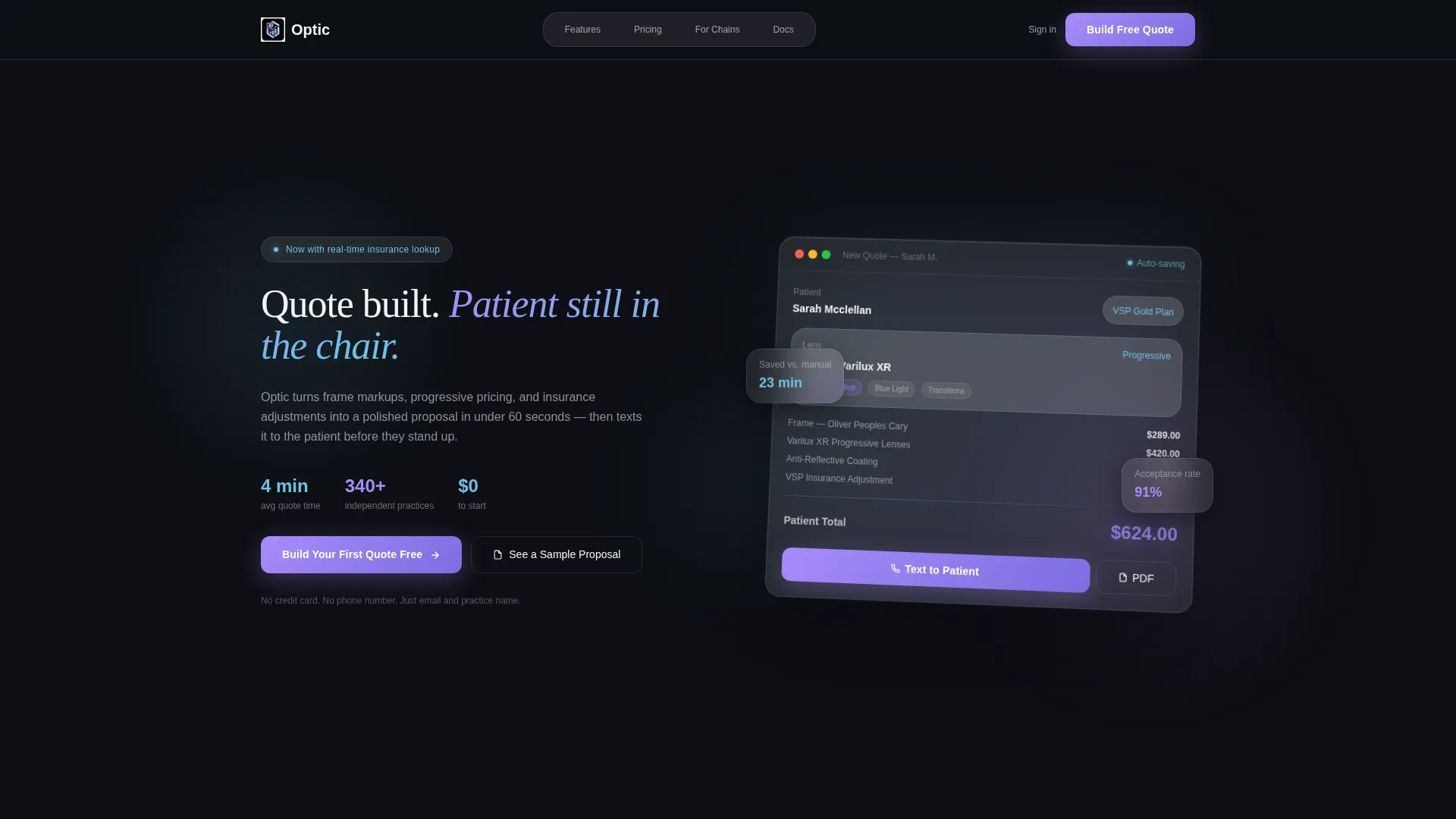 Premium Optometry Software Professional Website Template