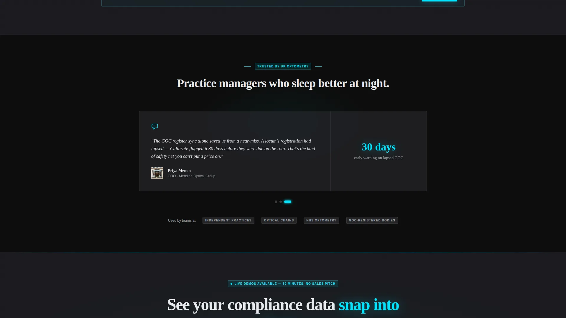 Optometry Software Privacy Policy & Terms Website Template