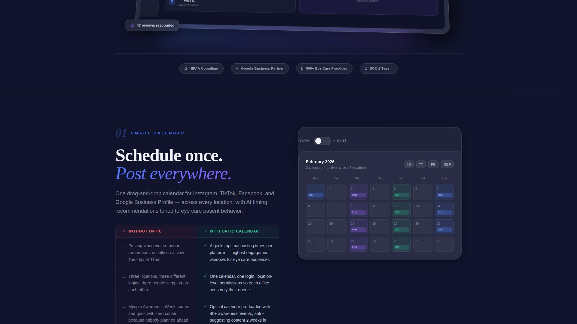 Local Optometry Software Professional Website Template