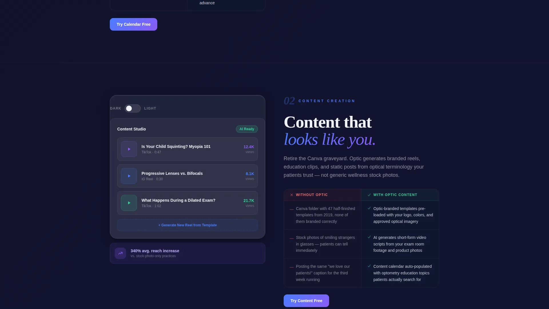 Local Optometry Software Professional Website Template