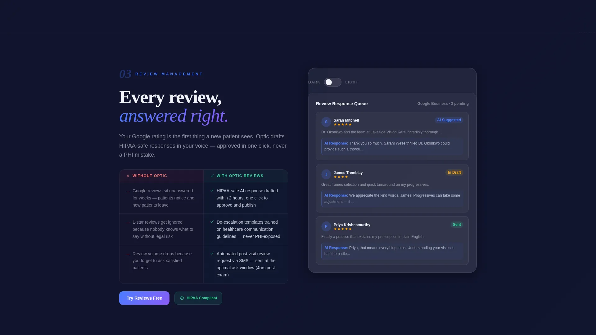 Local Optometry Software Professional Website Template