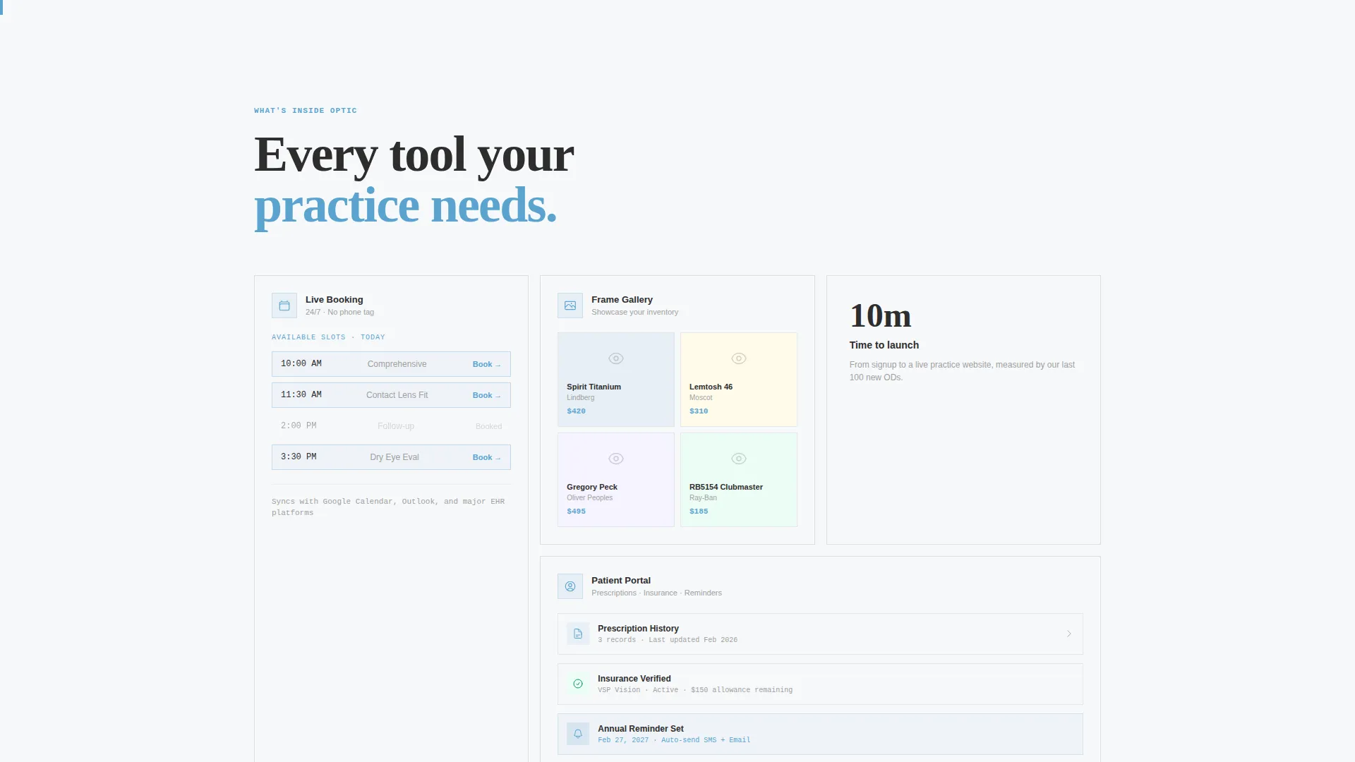 Results-Driven Contact Lens Landing Page Template
