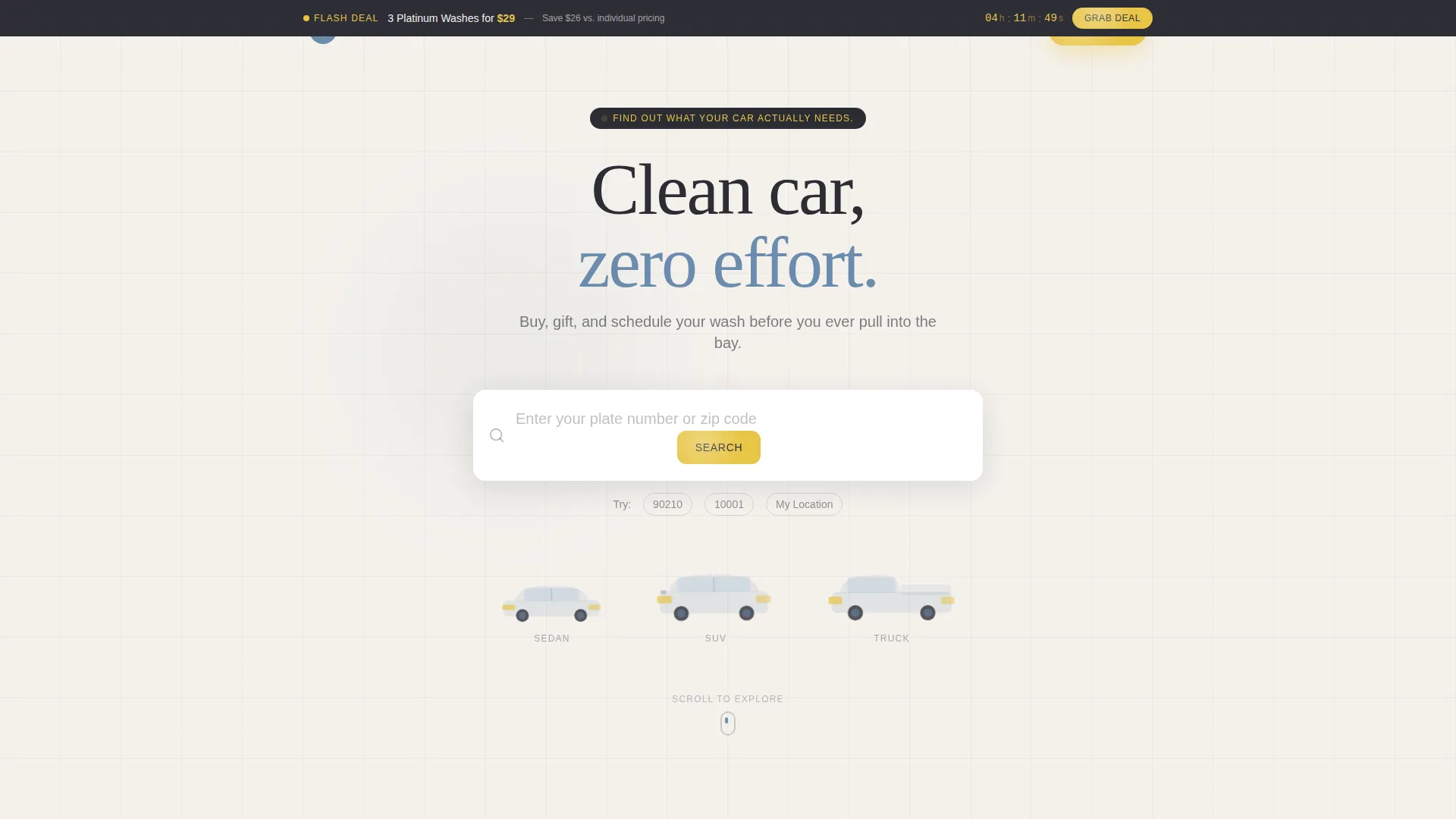 Touchless Car Wash Landing Page Template