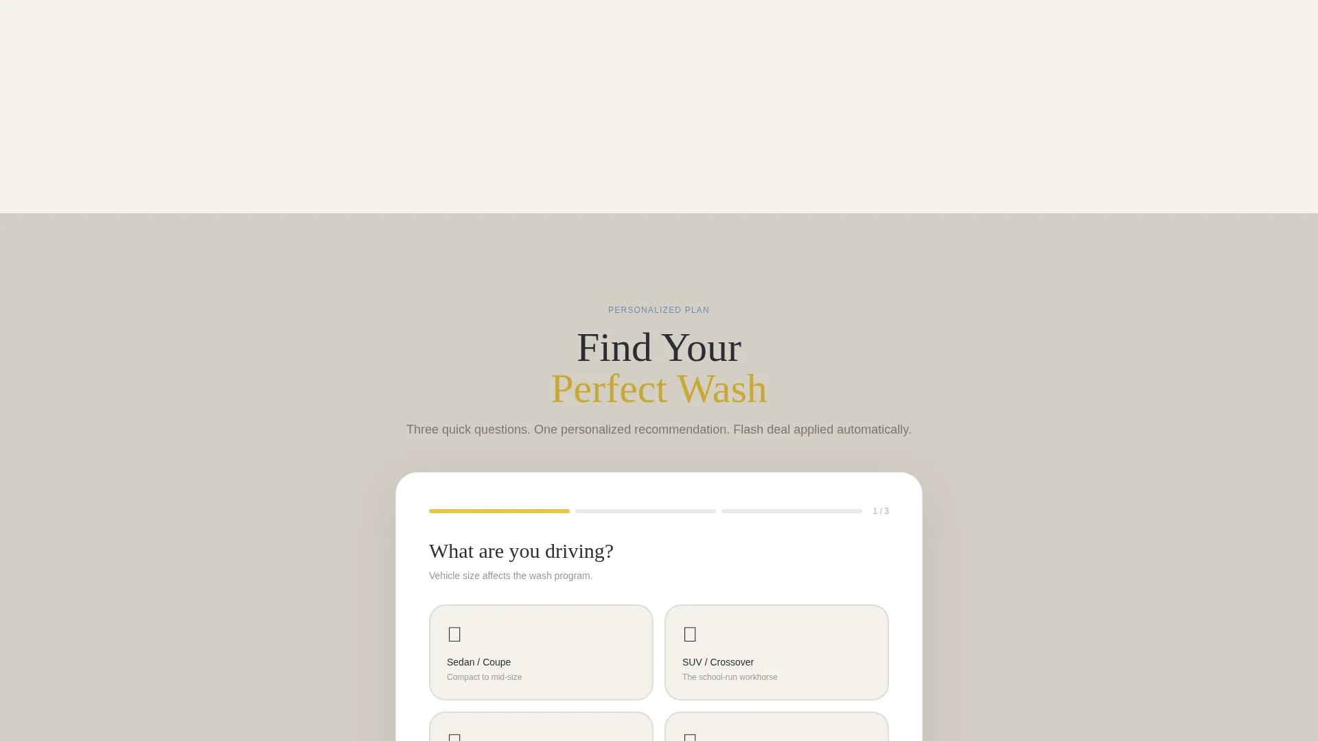 Touchless Car Wash Landing Page Template