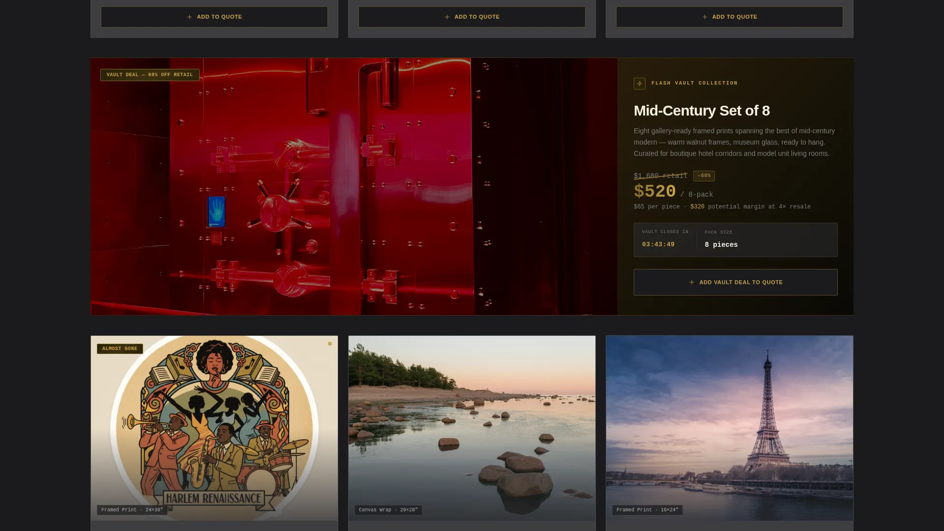Wholesale Wall Art Landing Page Template