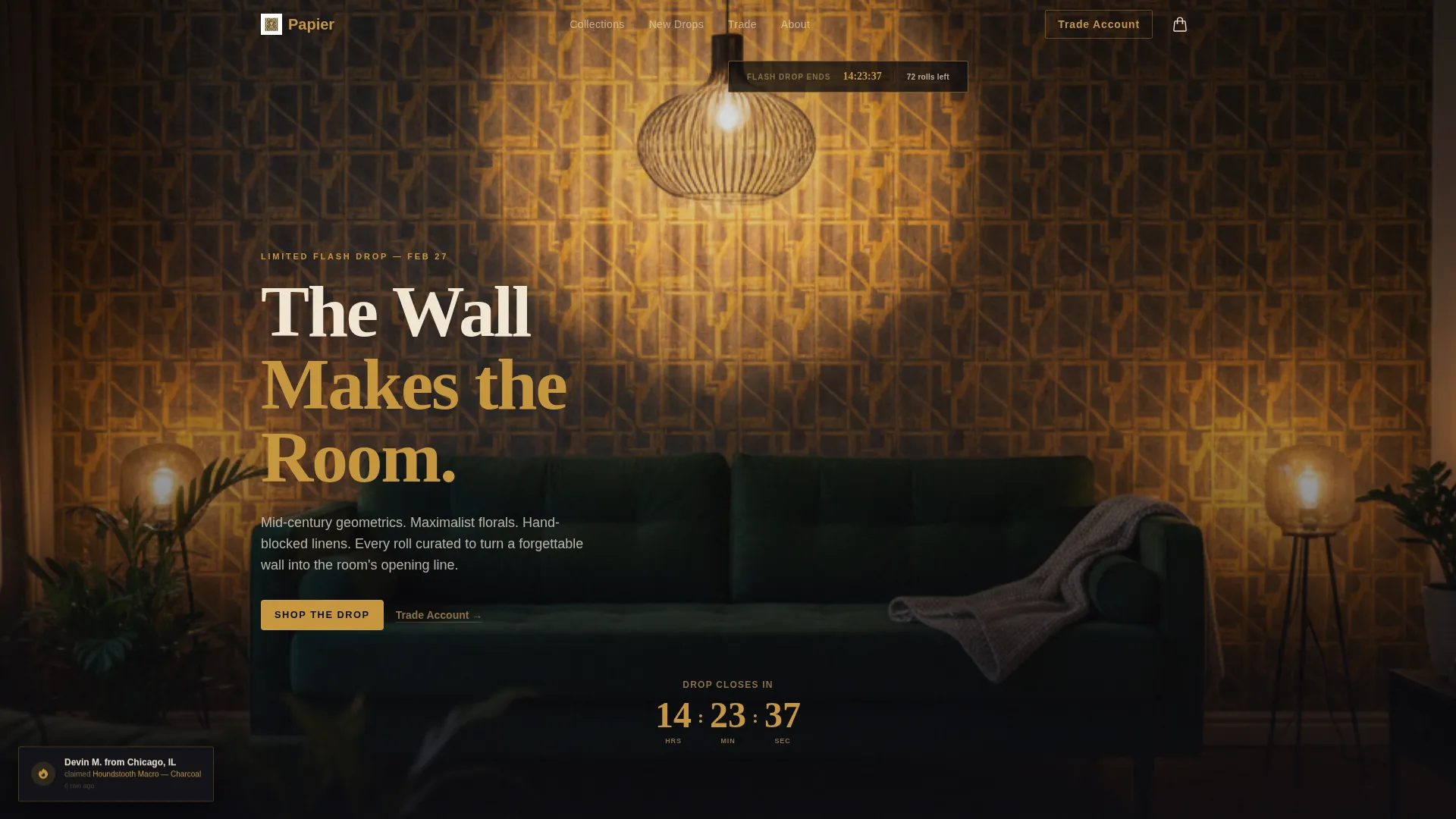 Advanced Home Décor & Lifestyle Pre-Launch & Coming Soon Website Template