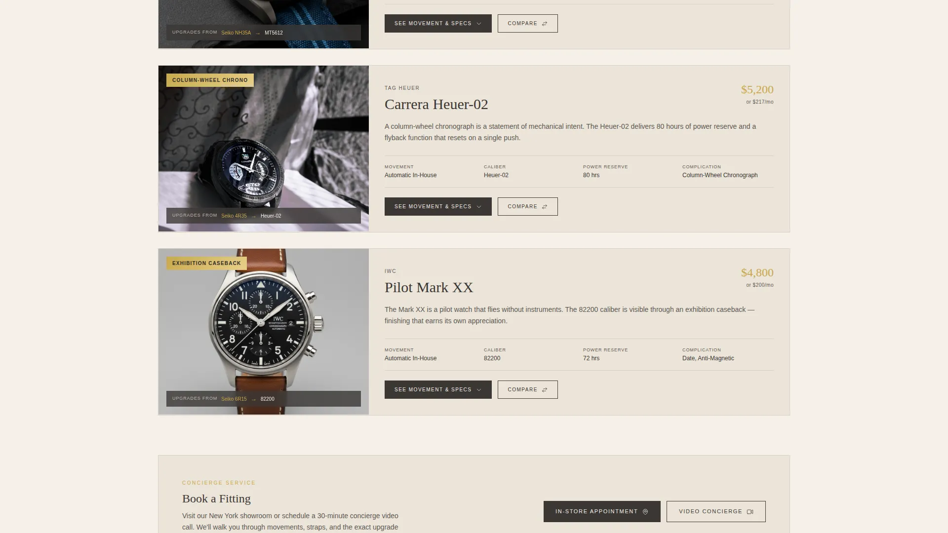 Refined Watch Store Landing Page Template