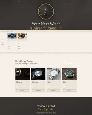 Refined Watch Store Landing Page Template