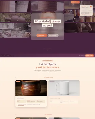 Artisan Drinkware Landing Page Template