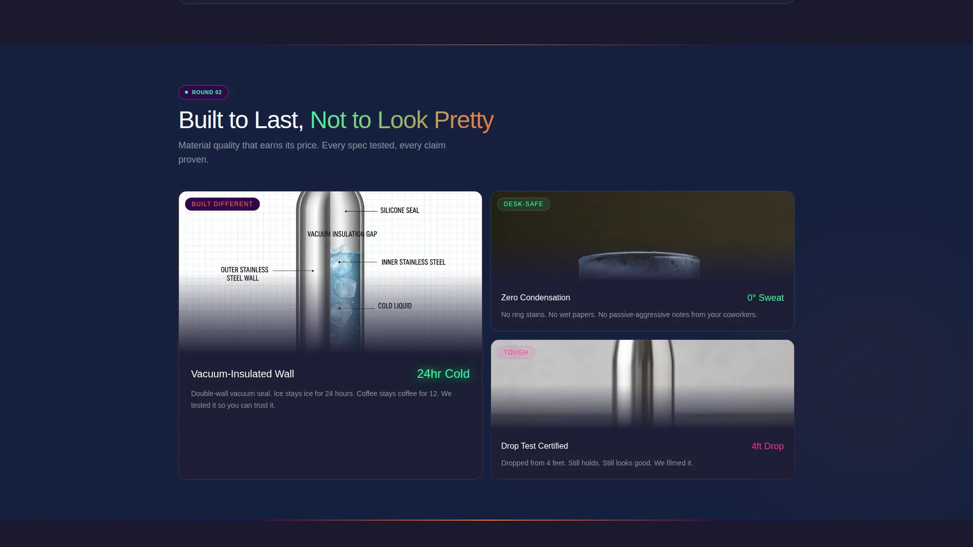 Premium Beverage Drinkware Landing Page Template