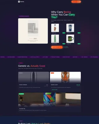 Premium Beverage Drinkware Landing Page Template
