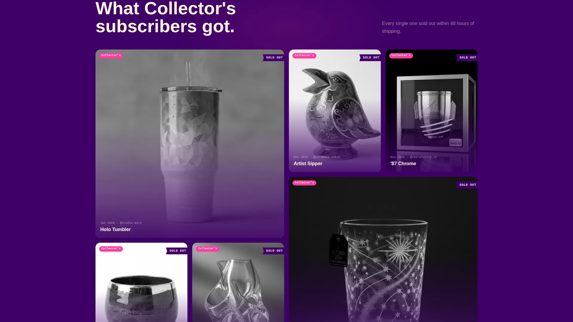 Bold Drinkware Subscription Landing Page Template