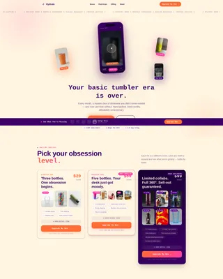 Bold Drinkware Subscription Landing Page Template