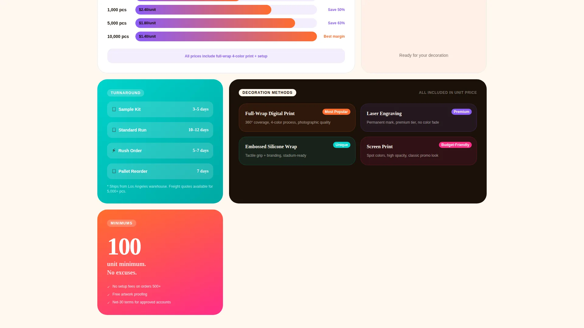 Trusted Beverage Container Landing Page Template