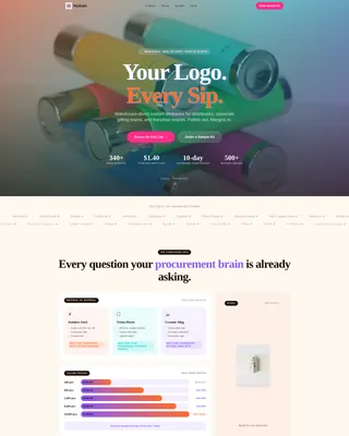 Trusted Beverage Container Landing Page Template