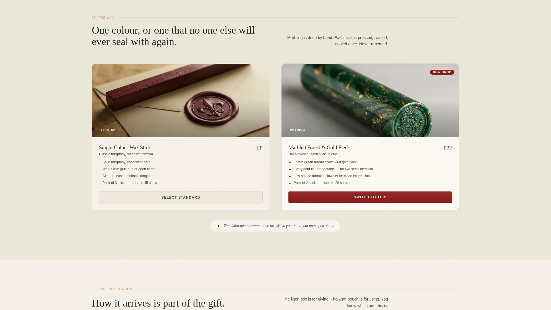 Artisan Wax Seal Marketplace Landing Page Template