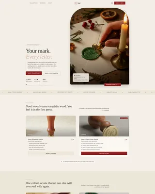 Artisan Wax Seal Marketplace Landing Page Template