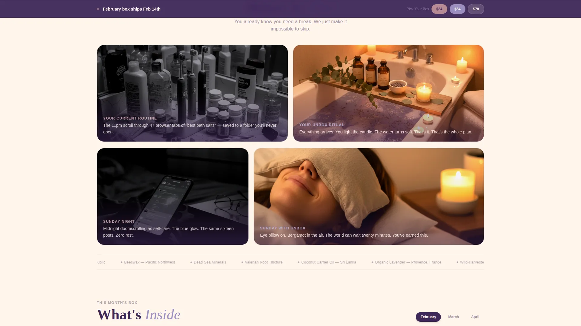 Wellness Subscription Box Landing Page Template