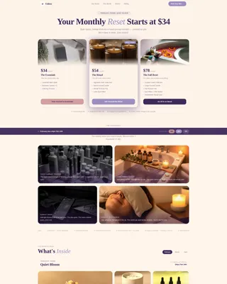 Wellness Subscription Box Landing Page Template